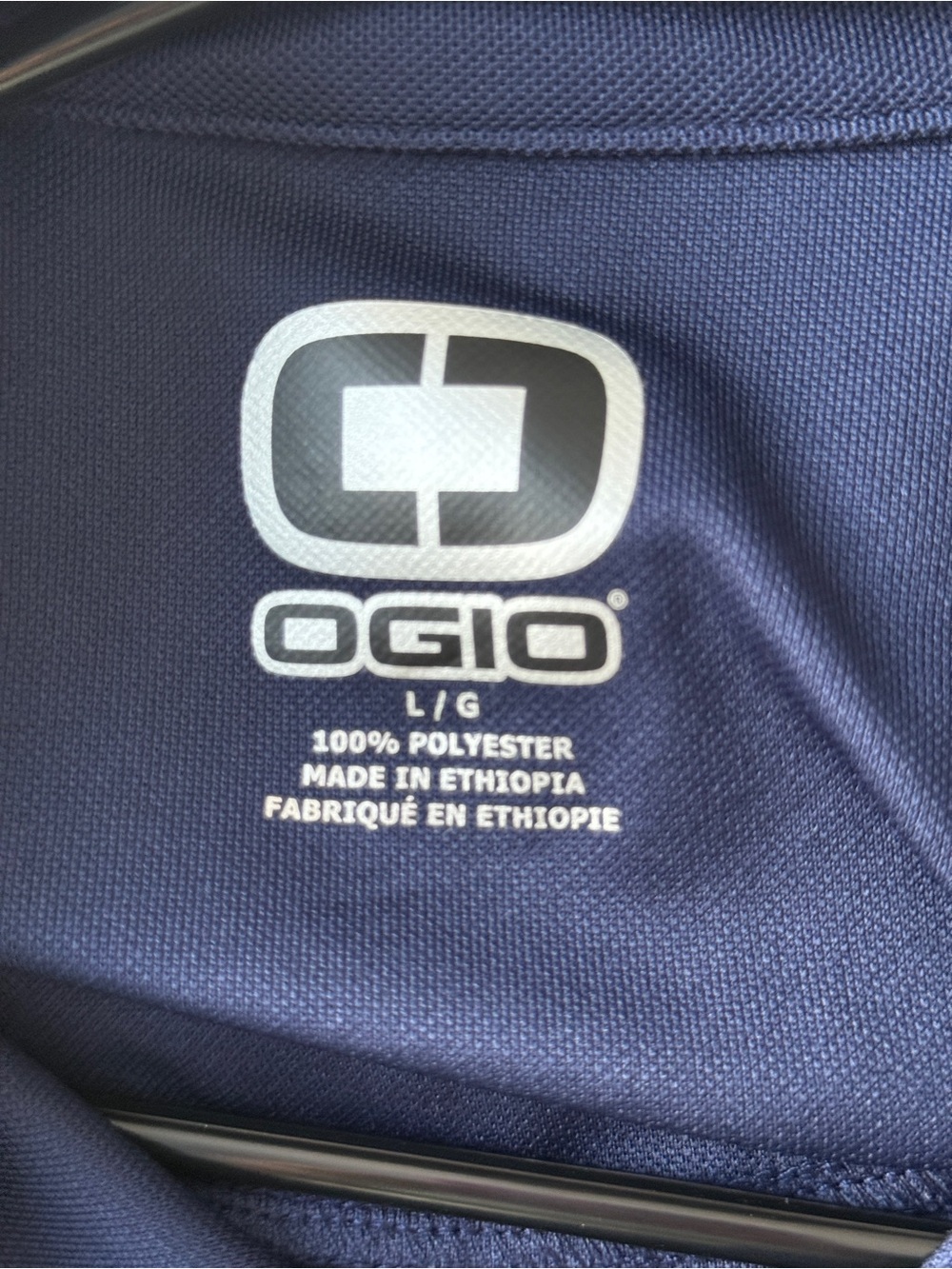 OGIO Navy Performance Polo with White Logo - Picture 3 of 3